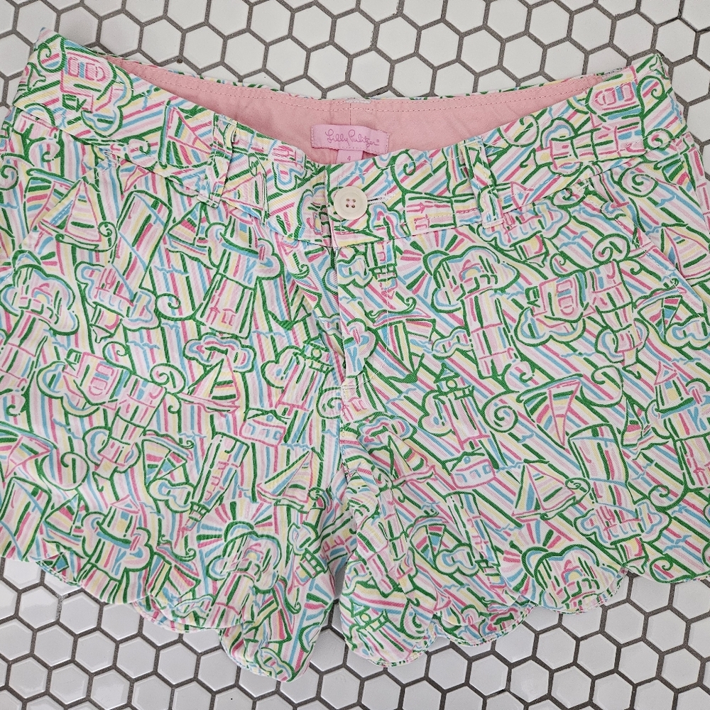 Lilly Pulitzer scalloped Callahan shorts sz 4